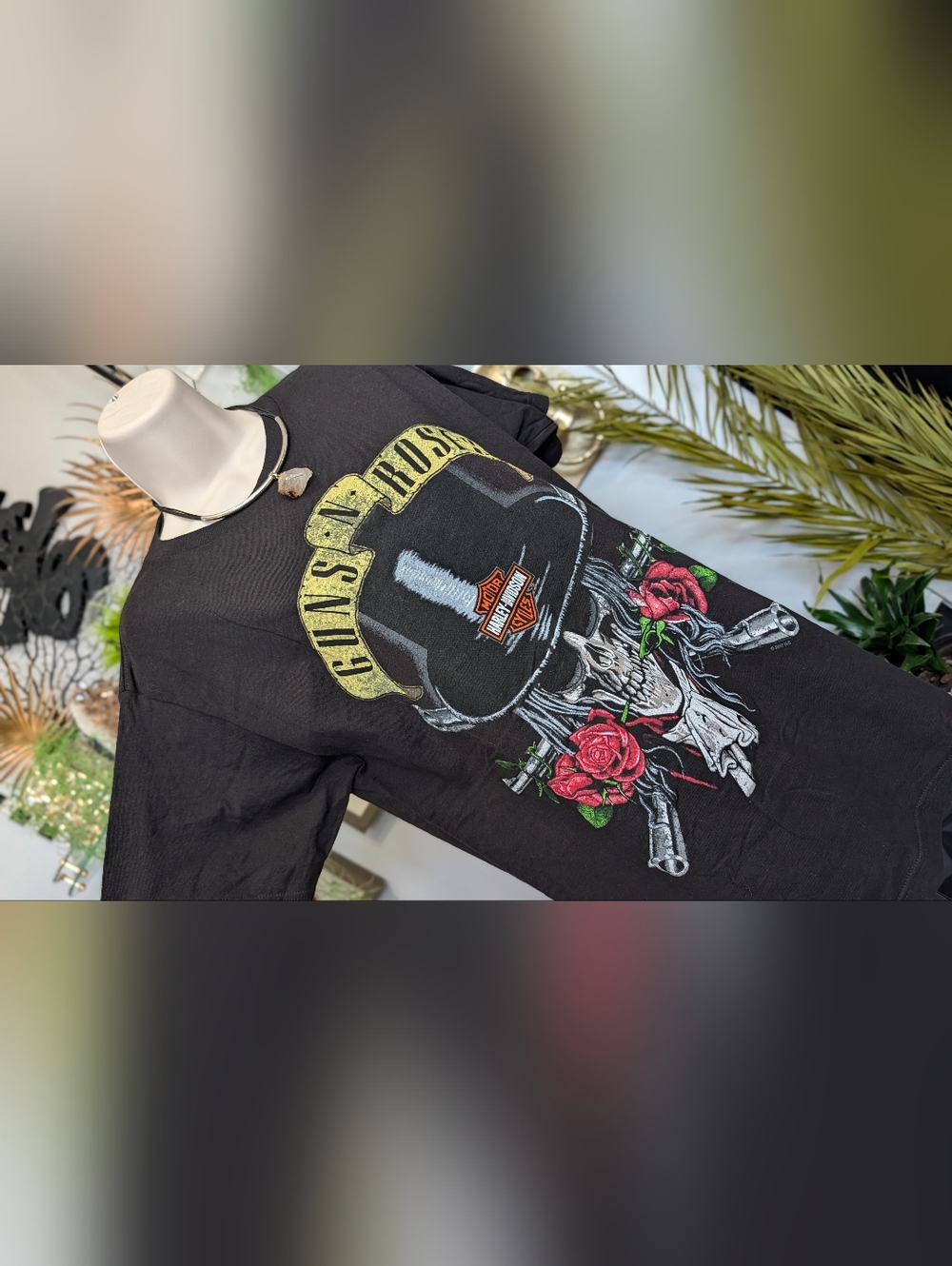 Guns n' Roses Harley Davidson Men's Preshrunk T-shirt MD